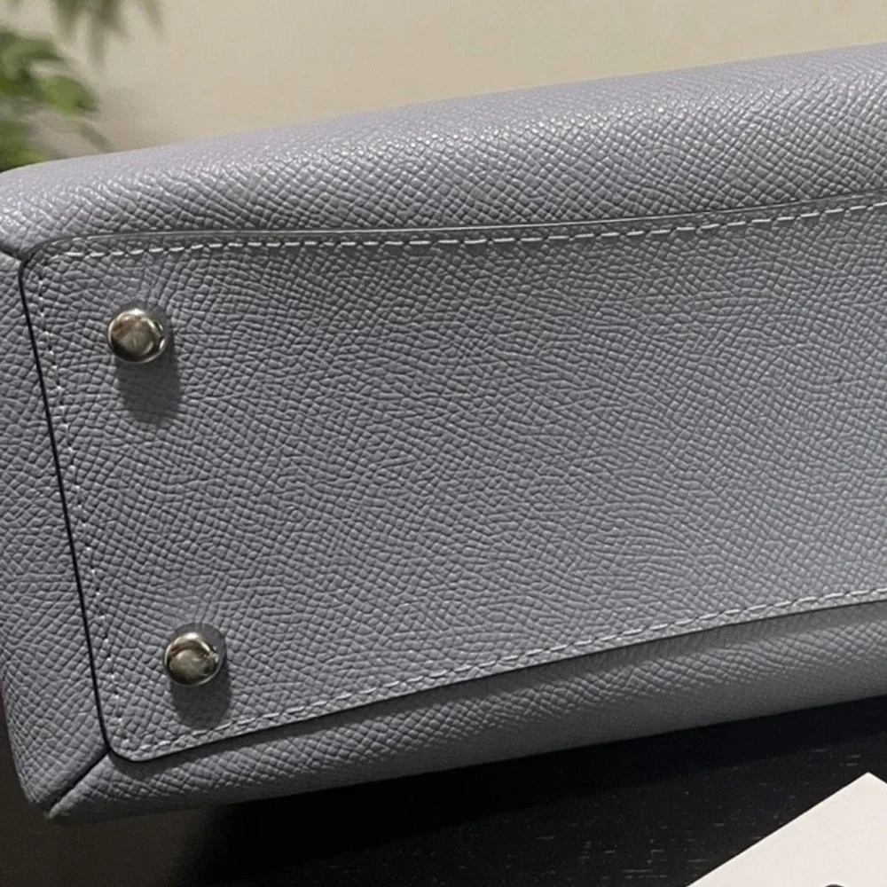 Coach Light blue  Leather Satchel - Picture 7 of 9